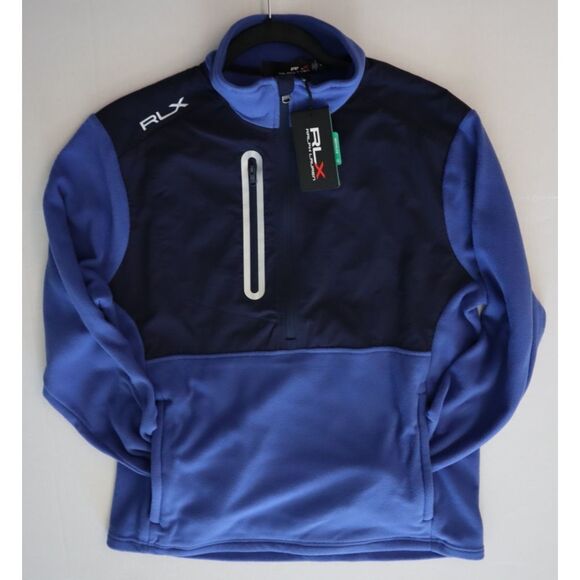 RLX Ralph Lauren Men's Sz M Navy/Blue Half Zip Hybrid Fleece Jacket - Picture 7 of 9